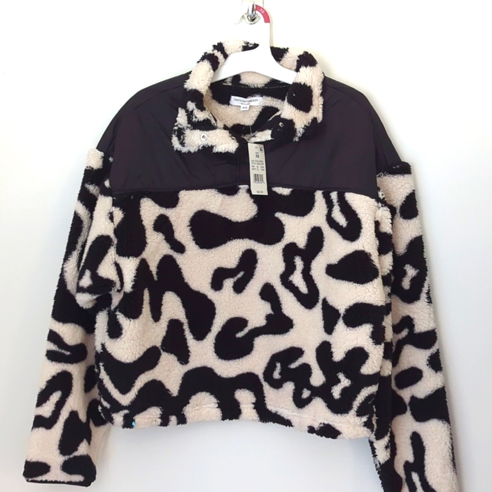 NWT Grayson Threads Cozy Faux Fur Pullover Sherpa Top Jr. Size XS - Picture 2 of 7